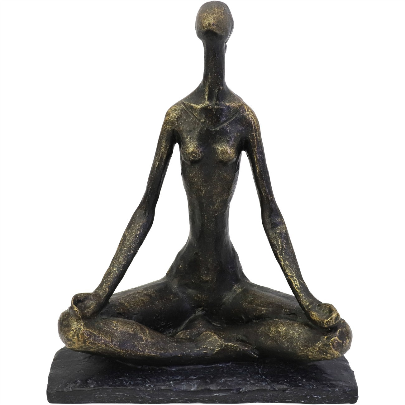 Antique Bronze Yoga Pose Sculpture